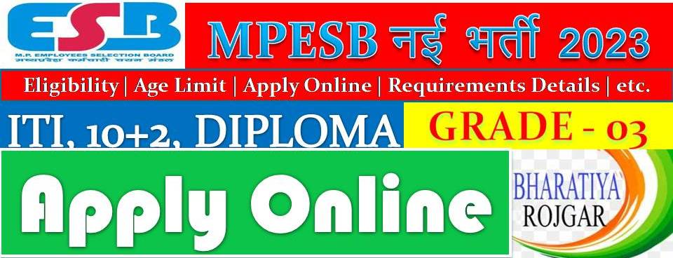 MPESB Group 4 AG3 Other Post Recruitment 2023 Apply Online for 3017 Post
