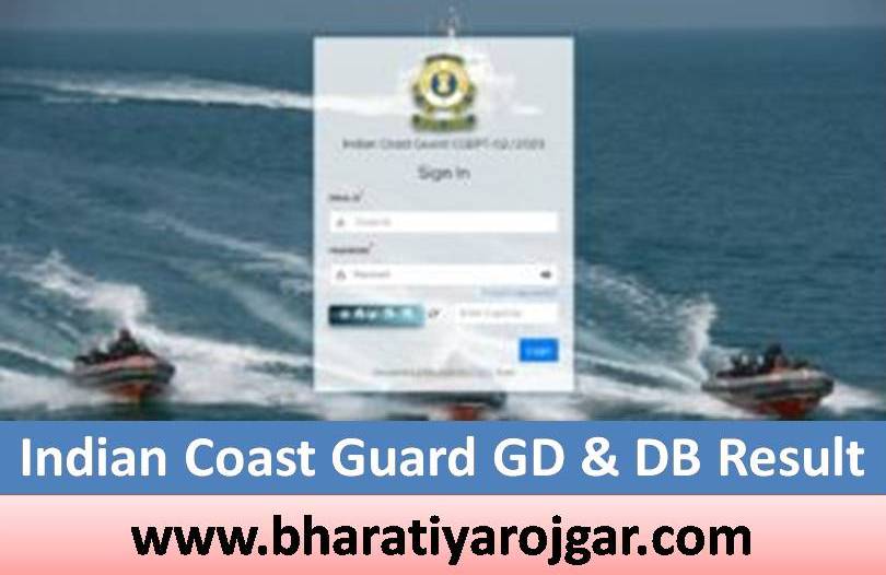 Indian Coast Guard GD & DB Result Declared 2023