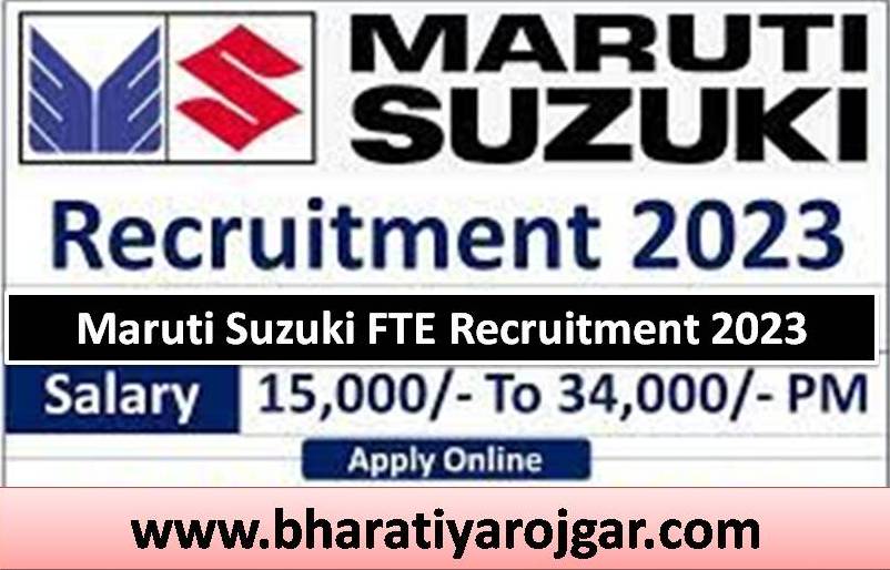 Maruti Suzuki FTE Recruitment 2023 Apply Online
