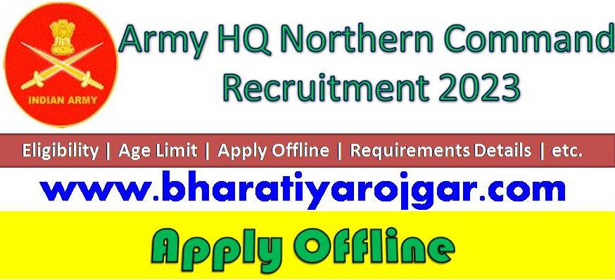 Army HQ Northern Command Recruitment 2023