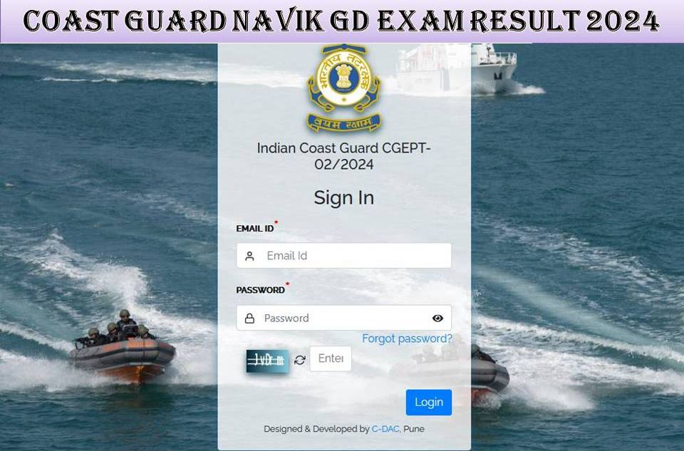 Coast Guard Navik GD Exam Result 2024