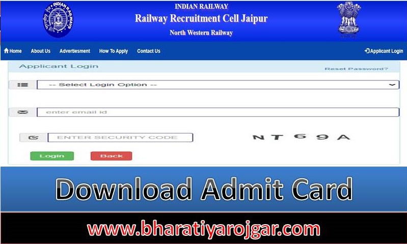 NWR Jaipur Download Admit Card / Merit List 2024