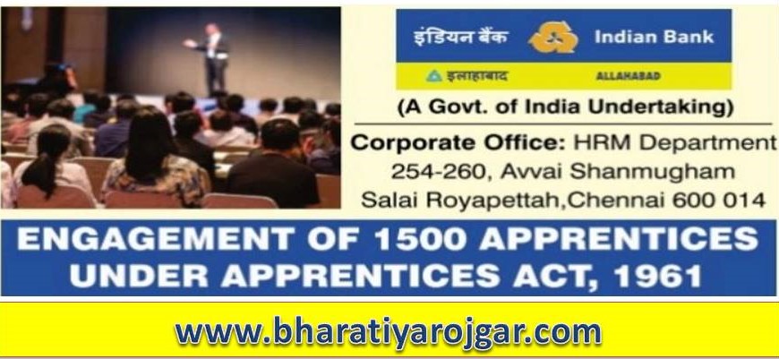 Indian Bank Apprentice Recruitment 2024