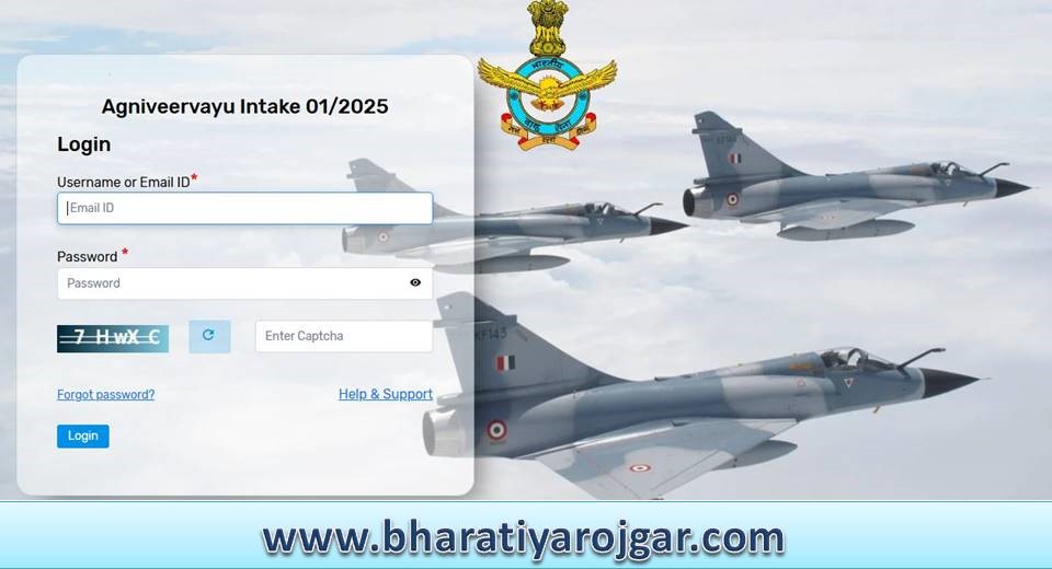 Indian Airforce Agniveer Vayu Recruitment 01/2026