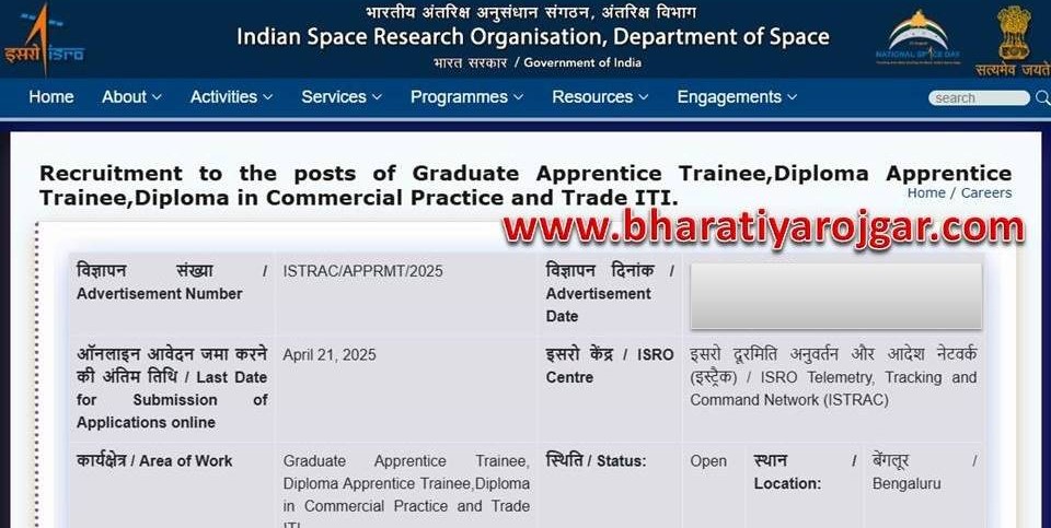 ISRO Recruitment 2025